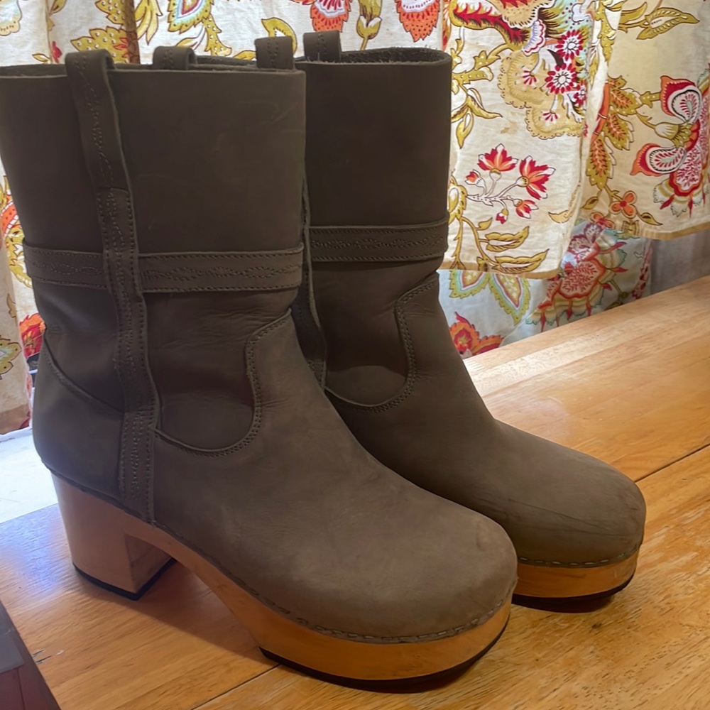 Hasbeens blue/grey boots size 41